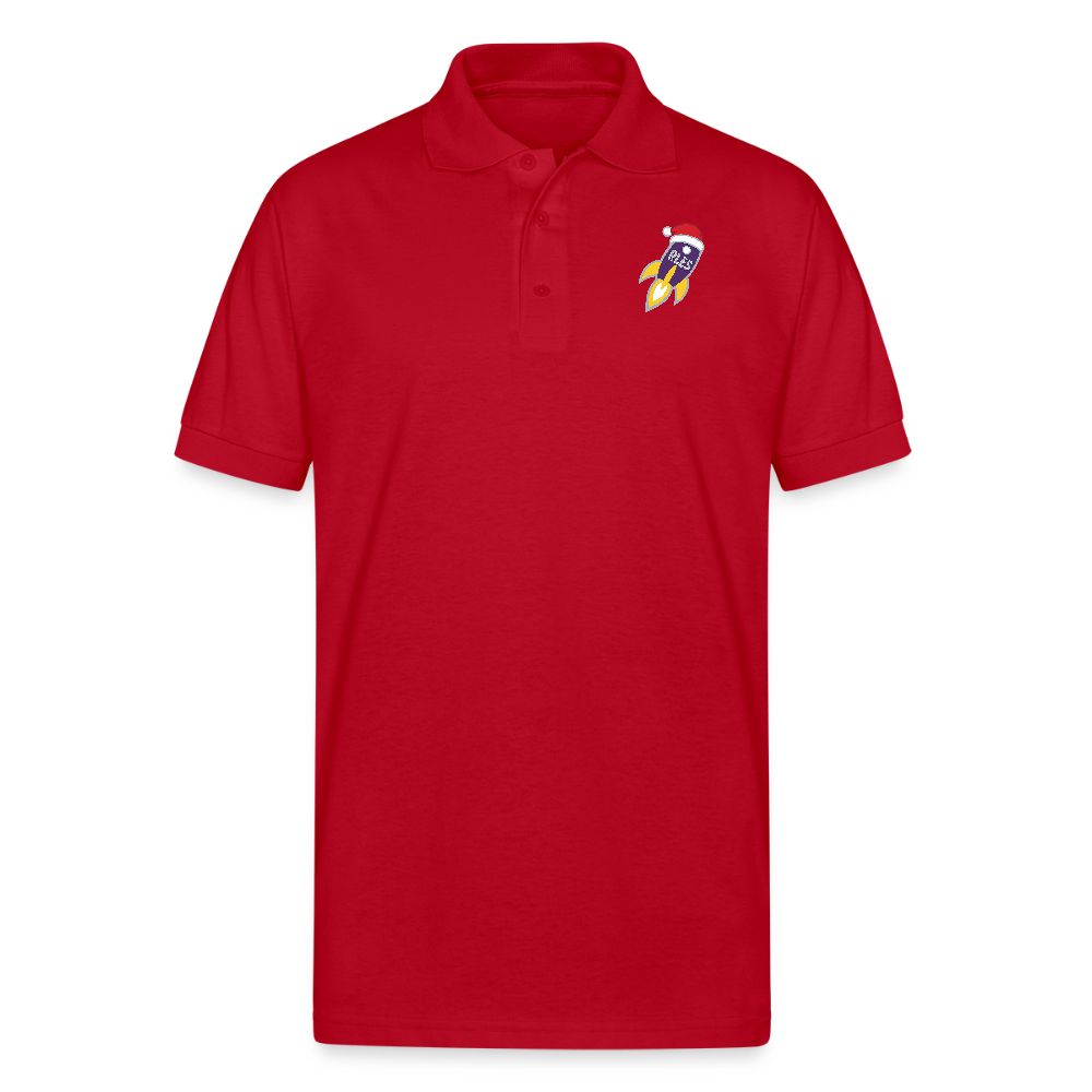 Christmas Gildan Unisex 50/50 Jersey Polo - red