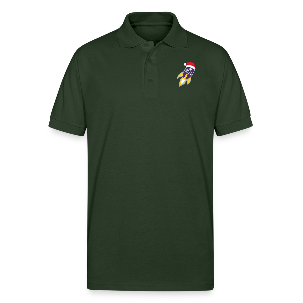 Christmas Gildan Unisex 50/50 Jersey Polo - forest green